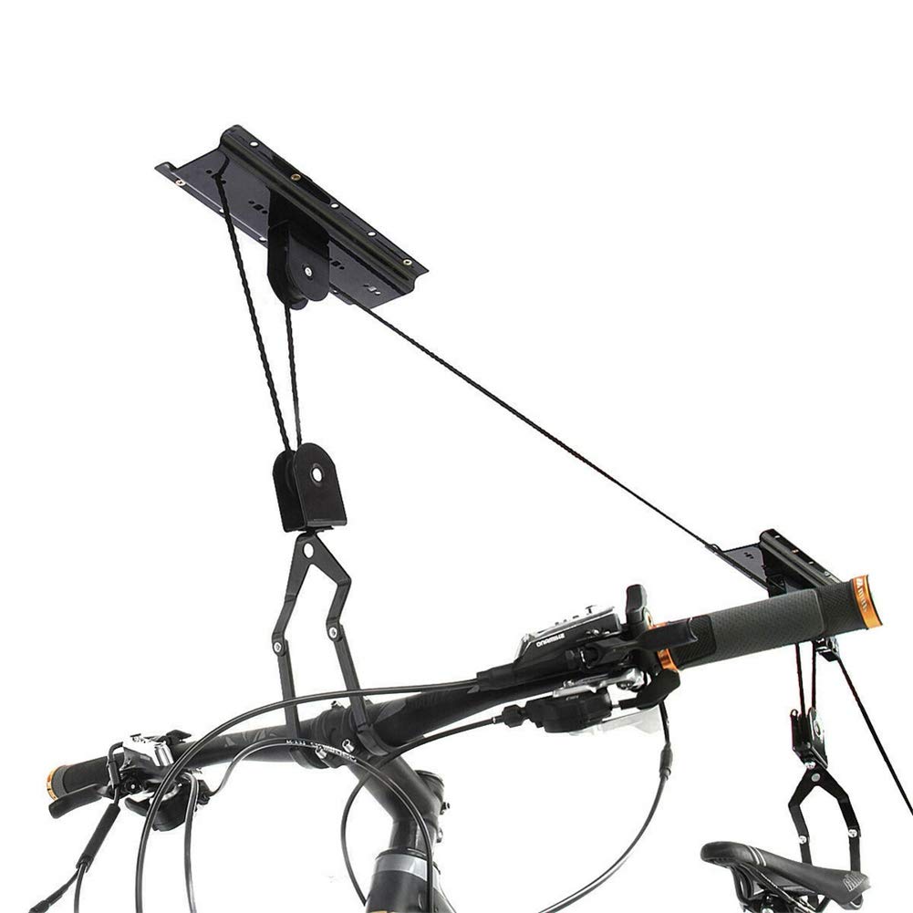 Kayak Hoist Ascenseur Garage Stockage Canoë Treuils 110 LB Capacité - Plafond intérieur Suspendu Rack Poulie pour Paddle Board, Snow Board, Planche de Surf, Wake Board, vélo