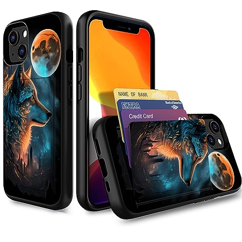 Coque iPhone 15 résistant aux chocs fini les portefeuilles perdus étui lune