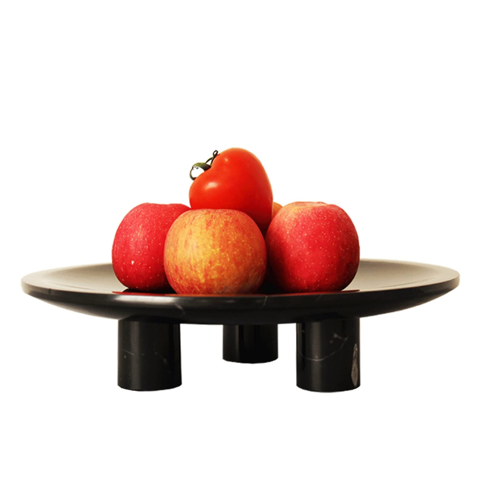 Bandeja Trans Bandeja de mármol de la Bandeja de mármol de la Bandeja Premium Sala de Estar Sala de Estar Mesa de café Bandeja de la Bandeja de Frutas Negro 13.8" Bandeja Antideslizante