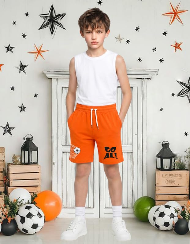 Image of Nusyl Solid & Printed Cotton Blend Shorts for Boys | Comfortable Casual Shorts | Soft Breathable Fabric with Elastic Waistband | Relaxed Fit | 2-16 Years | Multiple Colors