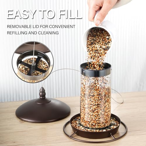 Metal-Bird-Feeder-for-Outside-HangingWild-Bird-Feeders-for-Cardinal-Large-Roof-and-Tray-6-Port