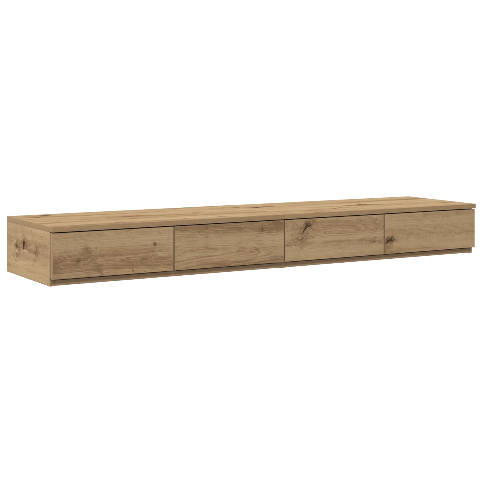 Cajones de cama de roble Artisan mesitas de noche para dormitorio 160 x 36,5 x 16,5 cm, material de madera