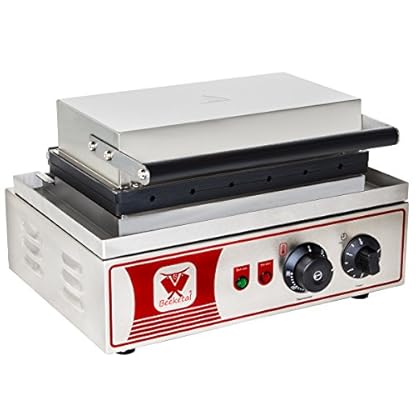 Beeketal 'BWA-9' Profi Gastro Stiel Waffeleisen für Waffeln am Stiel mit antihaftbeschichteten Backplatten, Waffelautomat für 6 Stielwaffeln mit Edelstahl Gehäuse, 50-300 °C stufenlos – Bild 4