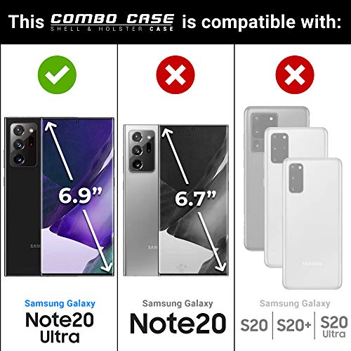 Aduro Cell Phone Holsters For Galaxy Note 20 Ultra Case Protector Includes Belt-Clip & Built-In Kickstand #TOP1