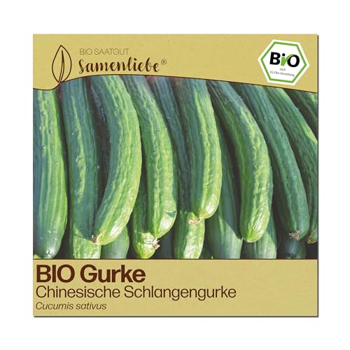 Samenliebe BIO Gurken Samen | Chinesische Schlangengurke - sehr lange asiatische - samenfestes BIO Saatgut