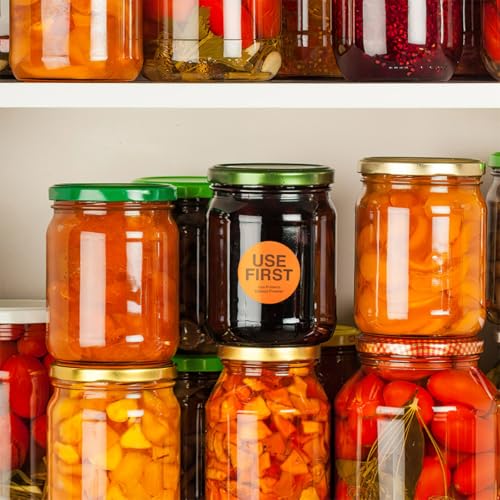 Étiquettes autocollantes aliments utilisation prioritaire orange - 6