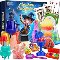 Afoxon Magic Science Advent Calendar 2025, 24 Days of Science Experiment and Magic Tricks Toys, Perform with Video, Christmas Gifts for Kids Boys and Girls