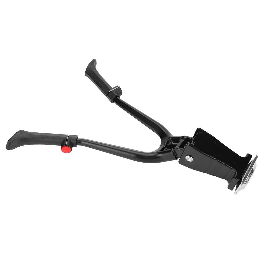 Wakects Cavalletto Doppio per Bici, Supporto Centrale Regolabile in Altezza, Alluminio Lega, per Mountain Bike 24-28", Nero