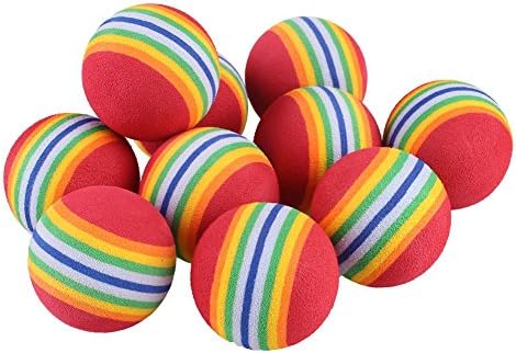 Sky Model 10 Pcs Colorful Pet Dog Cat Kitten Soft Foam Rainbow Play Balls Activity Toys