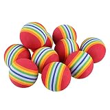 Sky Model 10 Pcs Colorful Pet Dog Cat Kitten Soft Foam Rainbow Play Balls Activity Toys