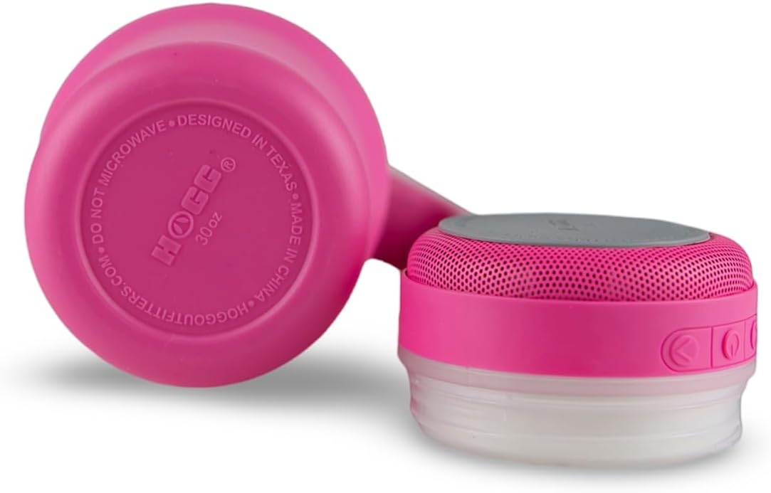 Hogg Bluetooth Tumbler 30 oz Grippy - Pink, Bluetooth Speaker Cup, 30 oz Stainless Steel Tumbler with Handle, Pink Cup with Speaker, Insulated Water Bottle, Gifts for Music Lovers, Unique Gifts - Image 7