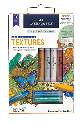 Faber-Castell Metallic Texture Kit - Mixed Media Paper Crafting Kit