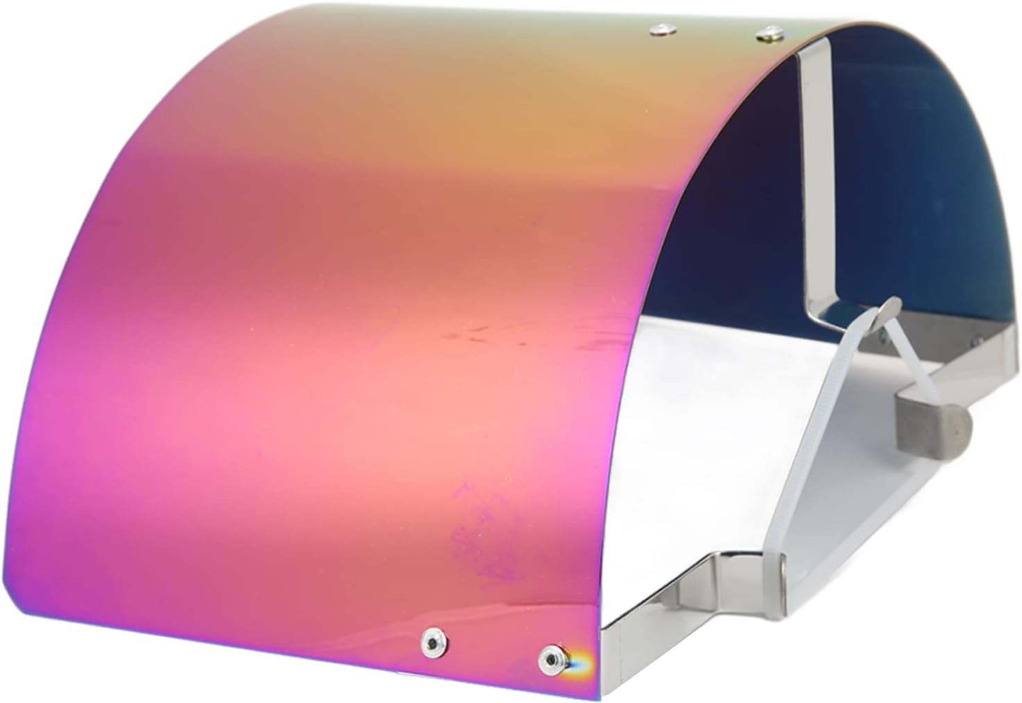 8.27x5.51x4.13in Air Intake Filter Cover Stainless Steel Heat Sheild Cover with Fixed Bracket Cone Air Filter Heat Shield Wrap for 2.5-3.5in Diameter Conical or Cylindrical Air Intakes(Colorful)
