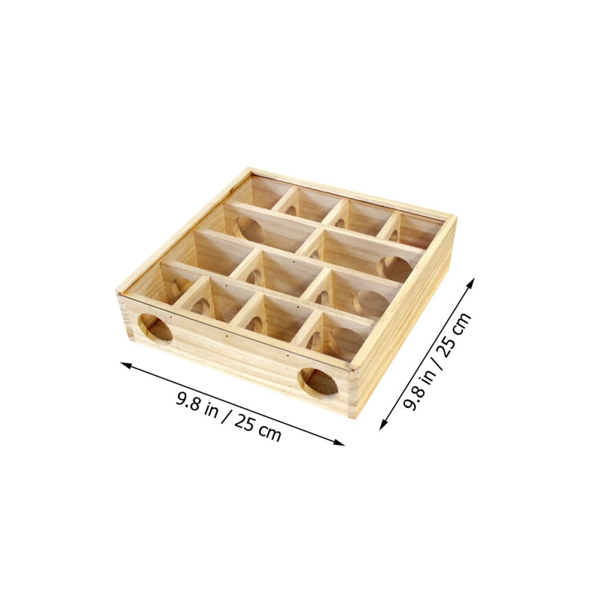 iplusmile Holz labyrinthspielzeug für Kleintiere Interessantes Mäuselabyrinth mit Hohem Rand Sicherer Käfigschutz Unterhaltungs Stressabbau Hamster Meerschweinchen Chinchillas