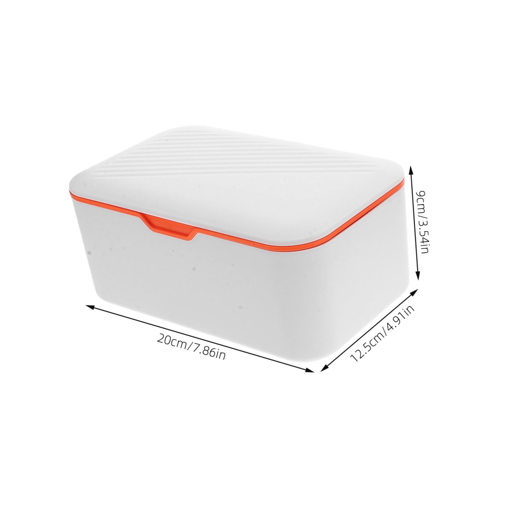 LABRIMP 2 Piezas Caja Dispensadora de Toallitas Húmedas Pequeña con Tapa Sellada Organizador Compacto para Pañuelos de Naranja y Gris Almacenamiento Portátil y Resistente al Polvo para