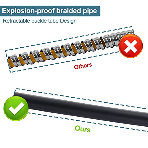 Shower Hose, 79 Inches Extra Long Shower Head Hose Extension for Bathing Toilet Cleaning Dogs Bathroom Bathing Matte Black Handheld Shower Hose Shower Hose, 79 Inches Extra Long Shower Head Hose Extension for Bathing Toilet Cleaning Dogs Bathroom Bathing Matte Black Handheld Shower Hose