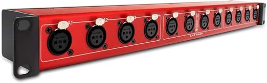Sound Tools CAT Rack Female - Female XLR Rack Mountable Stage Box with Audio Over Shielded CAT Cable. Send 12 Channels of Audio, DMX, Clear-Com or AES