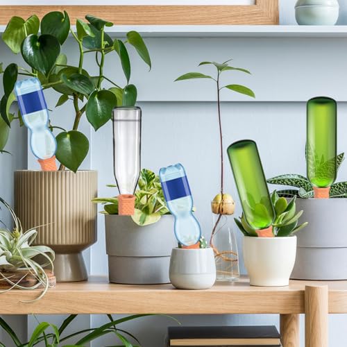 Kdishkra Coni Da Irrigazione Argilla, In Set Da 8, Irrigazione Automatica Piante, Distributore D'acqua Per Piante Per Piante, Fiori, Bonsai, Interni Esterni Giardino, Terracotta - 2