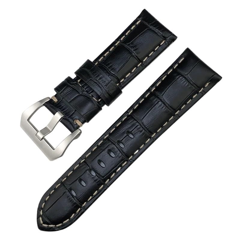 Bracelet montre 24mm cuir crocodile pour Panerai Luminor au quotidien