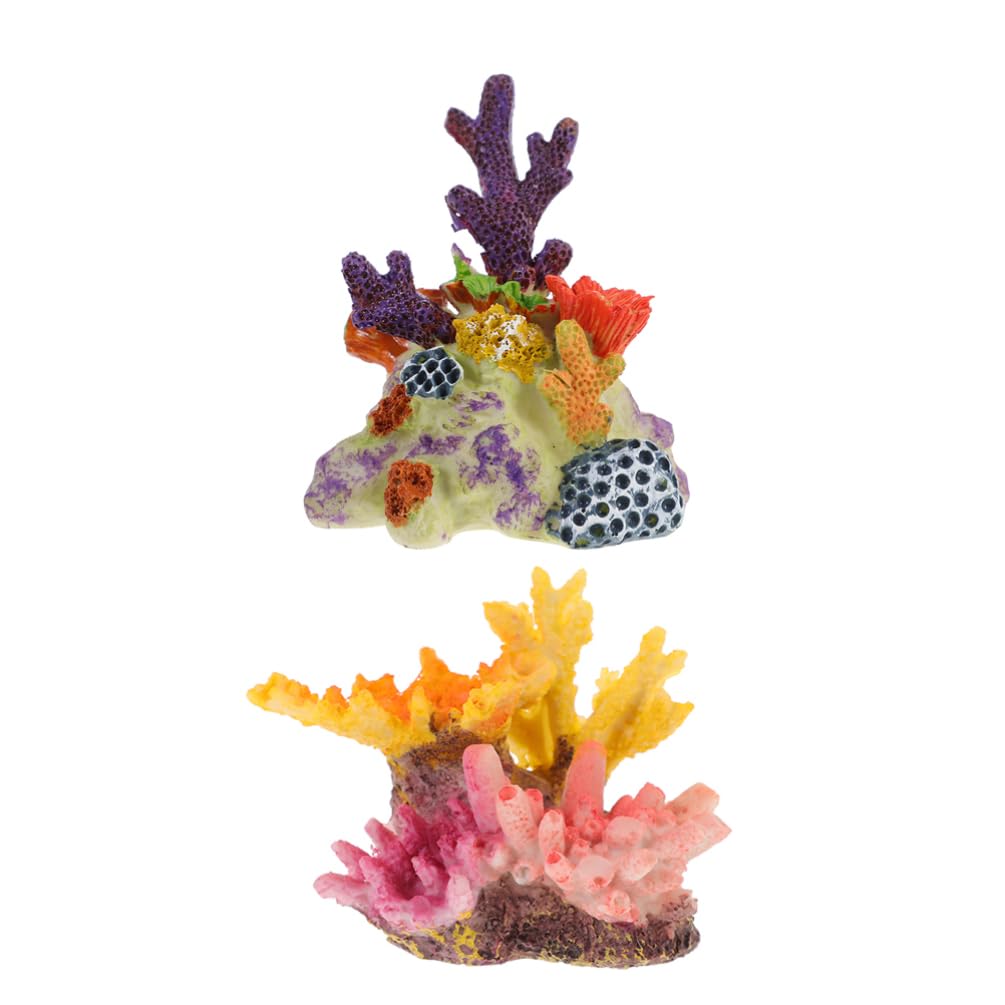 Toyvian Knstliche Koralle Aquarium Deko Harz 765cm  Realistisches Riff  Ornament Fr S-