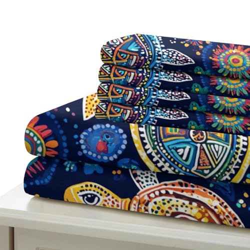 Housse de couette tortue 3D avec fermeture éclair cachée et taies d'oreiller