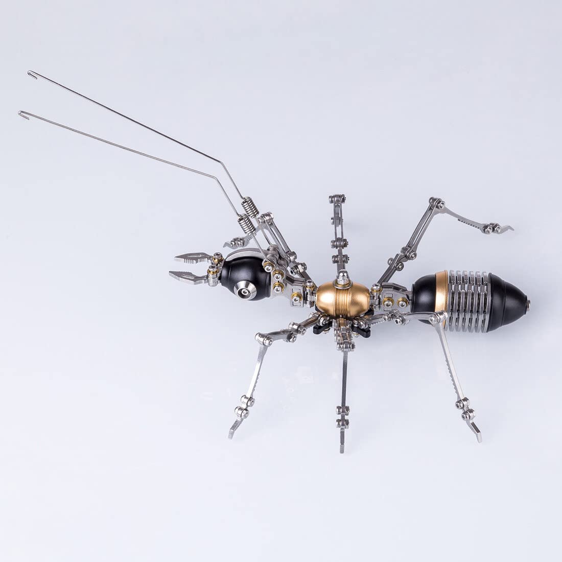 3D-Metallpuzzle Insekten-Modellbausatz, 100-teilig, Steampunk-Metallmodell Einer mechanischen Ameisenarmee mit beweglichen Gelenken, kreative Dekoration für Büro & Zuhause