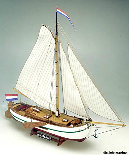 Mamoli MV51 Catalina - Wood Plank-On-Frame Ship Model Kit - Length: 570 mm (23"), Height: 485 mm (19") Scale 1/35