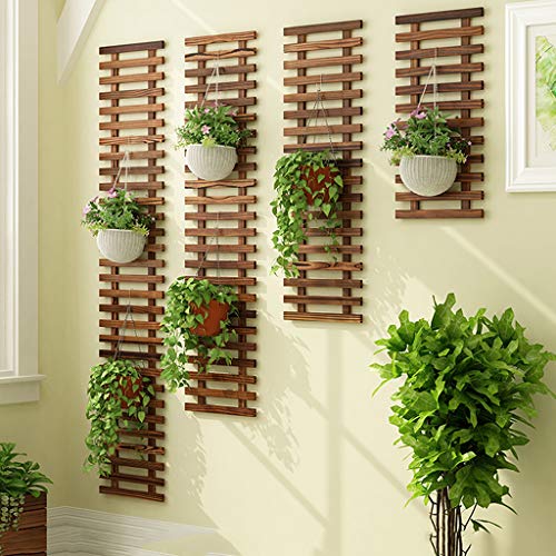 Soporte de madera para plantas, estantes de pared para macetas, ideal para plantas carnosas y marcos de escalada, decoración perfecta para interiores y exteriores