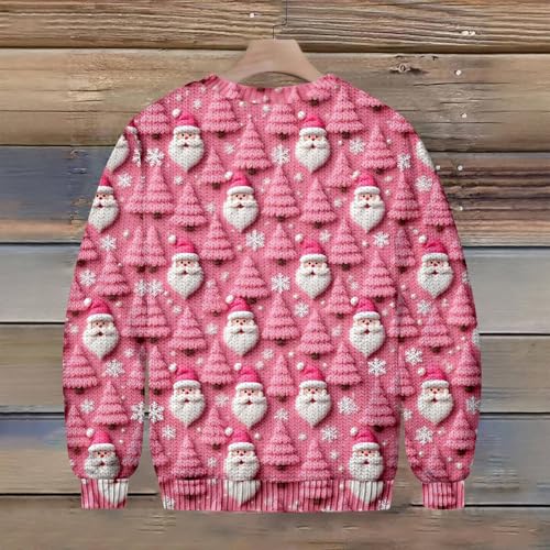 Ugly Christmas Sweater for Mens Pullover Long Sleeve CrewNeck Comfortable Xmas Graphic Sweatshirts4