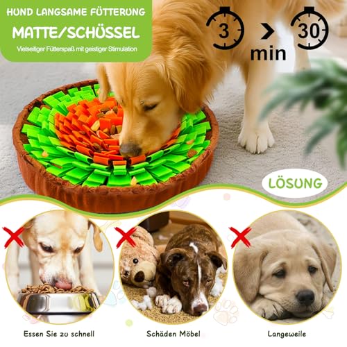 Schnüffelteppich Hund, Haustier Schnüffelmatte Hunde, Leckmatte Hund, Futter Schnüffeln Fütterung Matte, Welpe Langsam Füttern Training Matte, Fördert die Natürliche Nahrungssuche und Stressabbau