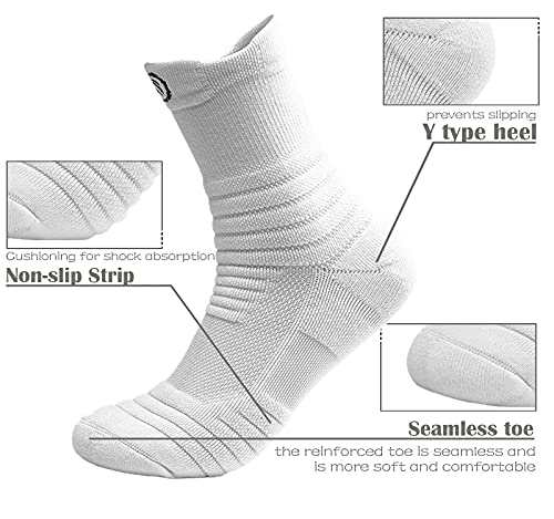 6 Pairs Running Socks/Hiking Cushion Socks,Breathable Athletic Socks Thick Cushion Socks3
