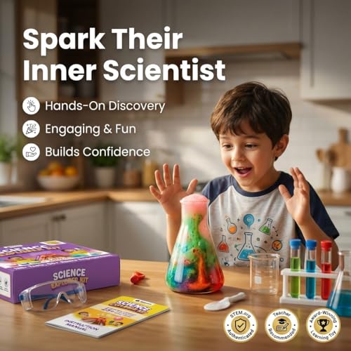 Image of Physics Wallah Science Explorer Kit for Kids 8+, 150+ STEM Experiments with Step-by-Step Manual, DIY Science Projects, Educational Learning Toy, Hands-On Activities, Birthday Gift for Boys & Girls