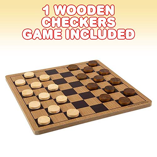 Juego de Mesa Gamie Damas de Madera 10 pulgadas miniatura 2