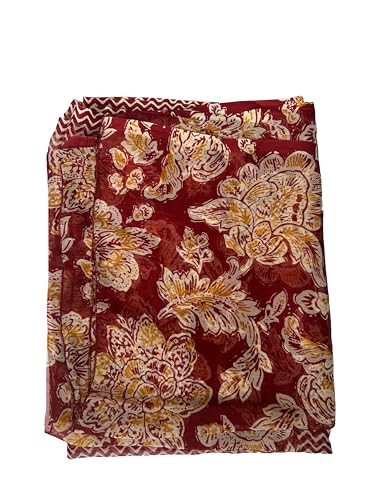 Image of Yash Gallery Women's Poly chiffon Floral Print Dupatta for Women's and Girls