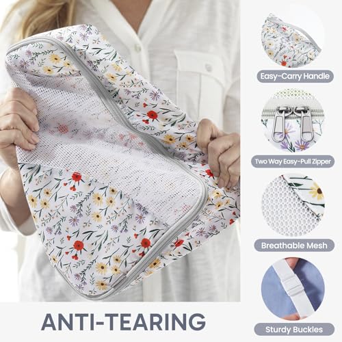 Image of OlarHike 10 Set Packing Cubes for Travel,Gifts for Women Mom,Anti-Tearing Suitcase Organizer,with Over 1000 pcs Mesh Holes,Vacation Essentials & Accessories for Cruise Ship