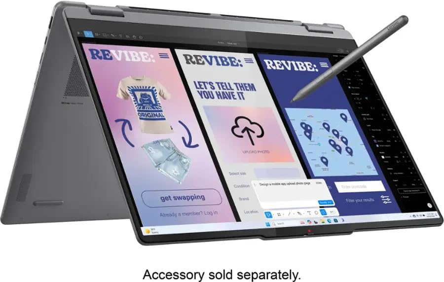 Lenovo Yoga 7i 2-in-1 Laptop, 16" 2K Touchscreen Laptop AI Copilot, Intel Core Ultra 5 226V, 16GB DDR5, 512GB SSD, Wi-Fi 7, Backlit KB, FP Reader, TB4, IR Camera, w/Stylus Pen, HDMI Cable, Win 11 Pro