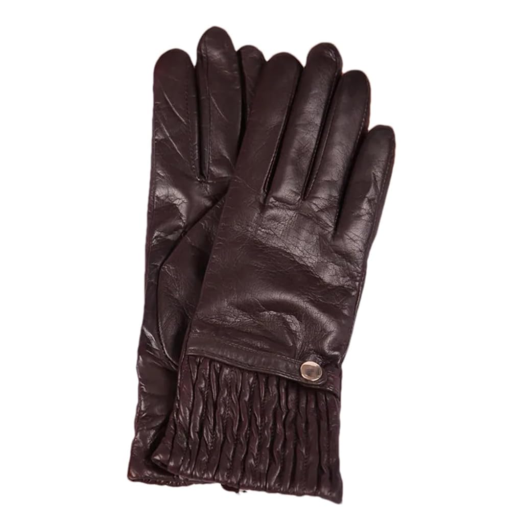 Guantes de cuero para mujer otoñales que protegen tus manos del frío intenso al conducir