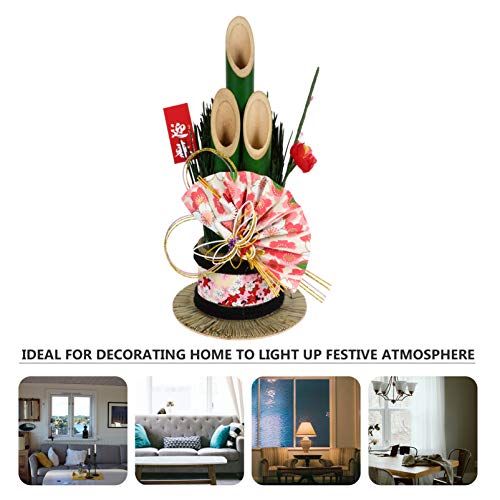 Amosfun Enfeite de Mesa Japonês Estilo de Japão Decoração Ventilador de Papel Sorte Sorte Decoração