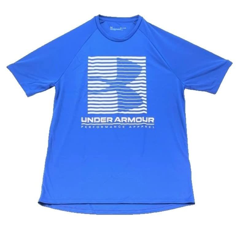 Under Armour Mens Velocity Graphic SS Crew Loose Blue T-Shirt S