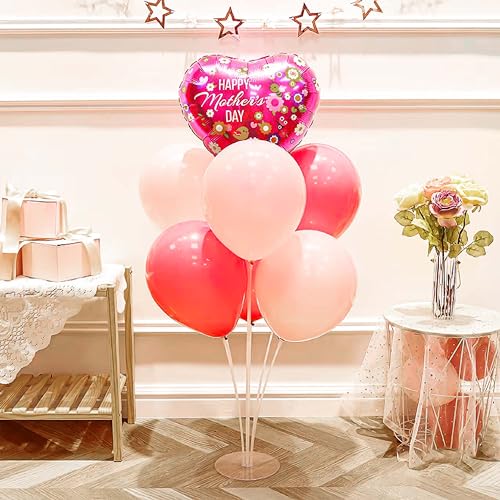 Image of JOYYPOP 24 Sets Balloon Stand Kit, Balloon Sticks with Base Birthday Graduation Party Decorations Wedding