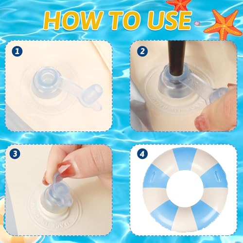Image of 2 PCS Inflatable Pool Floats for Swimming Pool Party Lake Beach Adults - Floaties Pool Tubes Swim Rings Tubes Floaties for Beach Pool Party Decorations