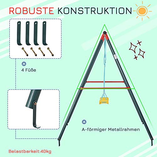 Schaukelgestell Outsunny Kinderschaukel Gartenschaukel