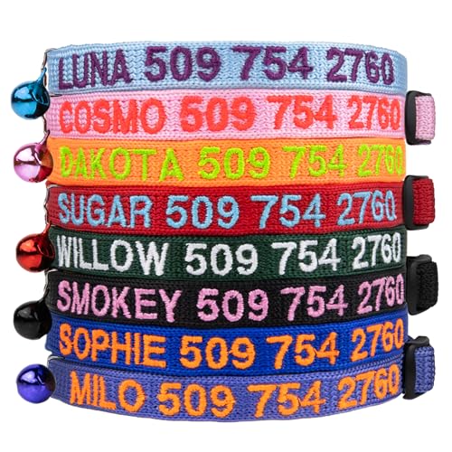 GoTags Personalized Cat Collars with Breakaway Safety...