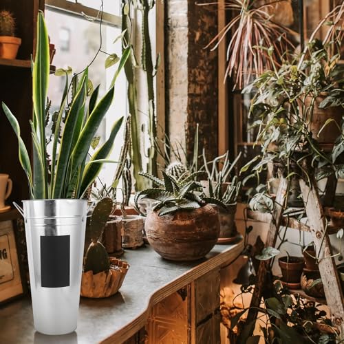 Jardinière en tôle galvanisée noire jojofuny avec tableau noir étanche pour fleurs