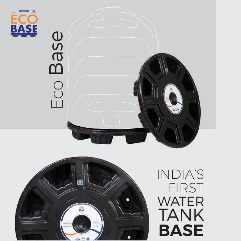 Image of Eco Water Tank Base Heavy-Duty Water Tank Base Stand for 750 Liter Tanks | Anti-Slip, UV-Resistant, Durable Plastic Tank Support Platform | Prevents Dampness, Fungus & Floor Damage-