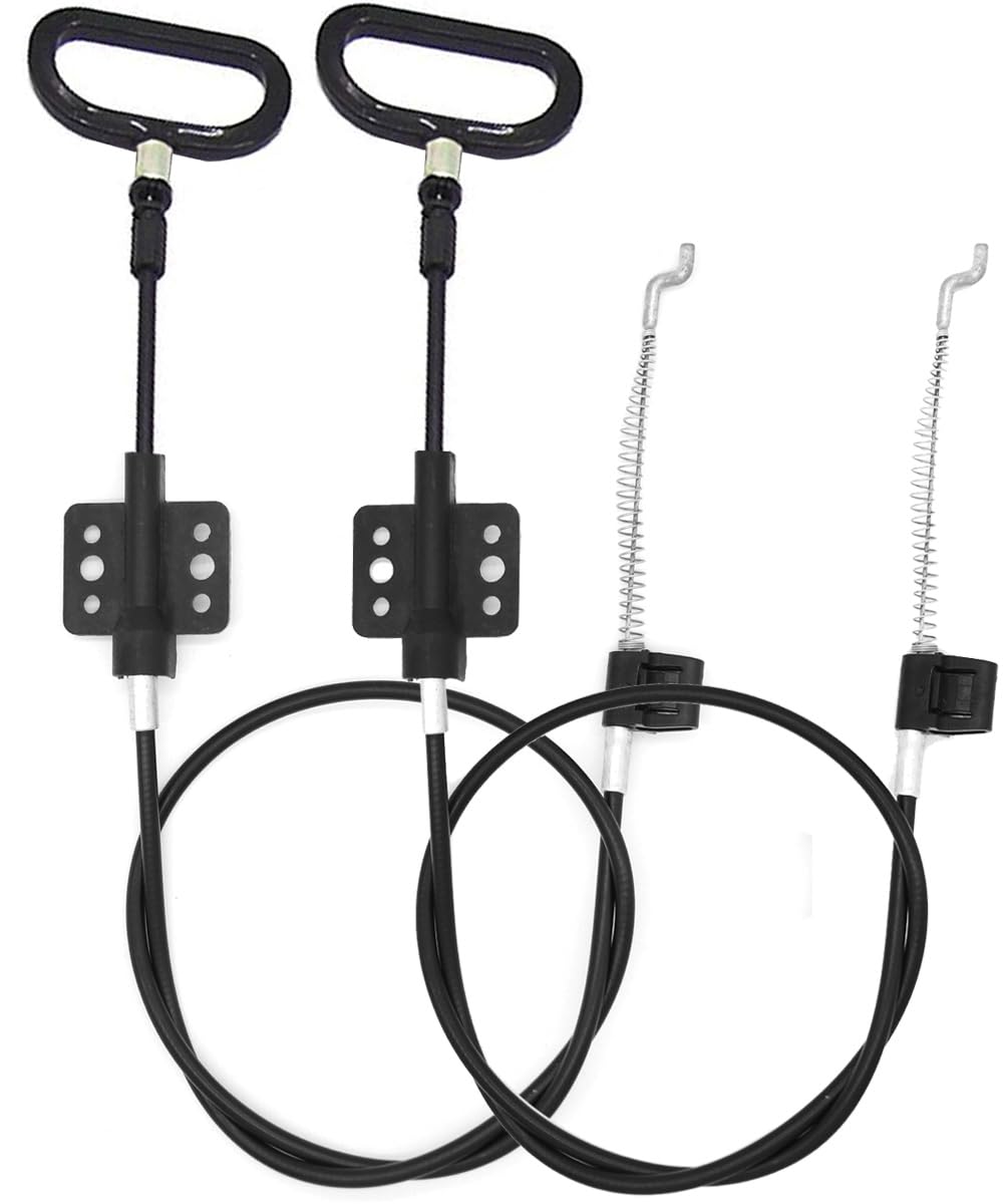 2Pcs Recliner Cables Replacement D-Ring Pull Handle, Metal Recliner Release Handle, Exposed Cable Length 4.9", Total Length 42.5", Fit Ashley and Most Recliner
