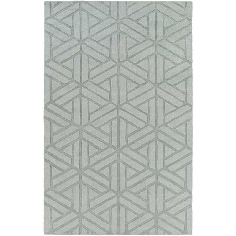 Image of Hand Tufted Modern Design Exported Collection High Low Pattern Wool Carpet for Living Room, Bedroom & Hall (Silver Grey, 8 x 11 Feet)