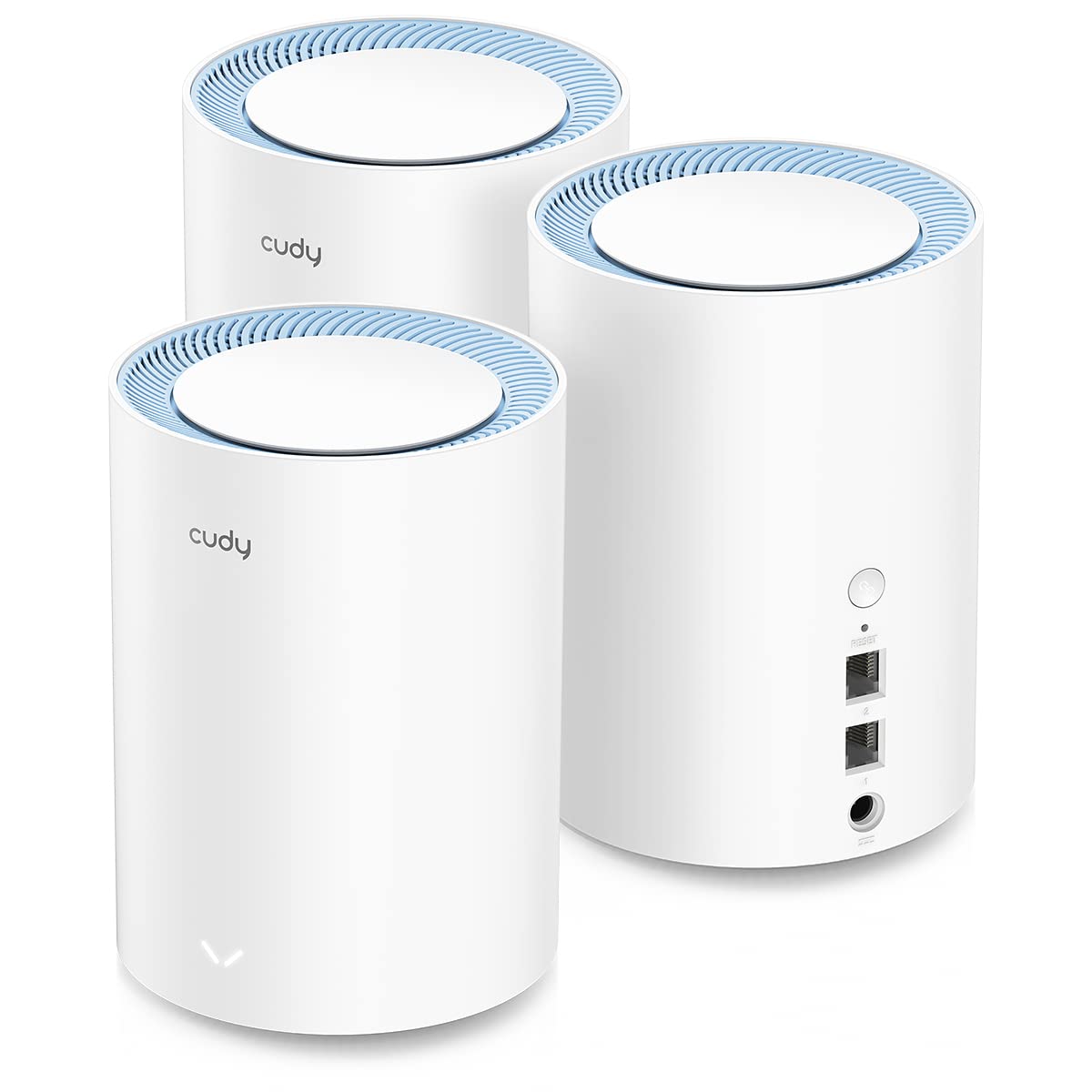 Cudy AC1200 Sistema WiFi de Malla para Todo el hogar, enrutador WiFi de Doble Banda AC1200, Extensor de Rango, VPN, DNS sobre TLS, IPv6, DDNS, M1200 3 Paquete