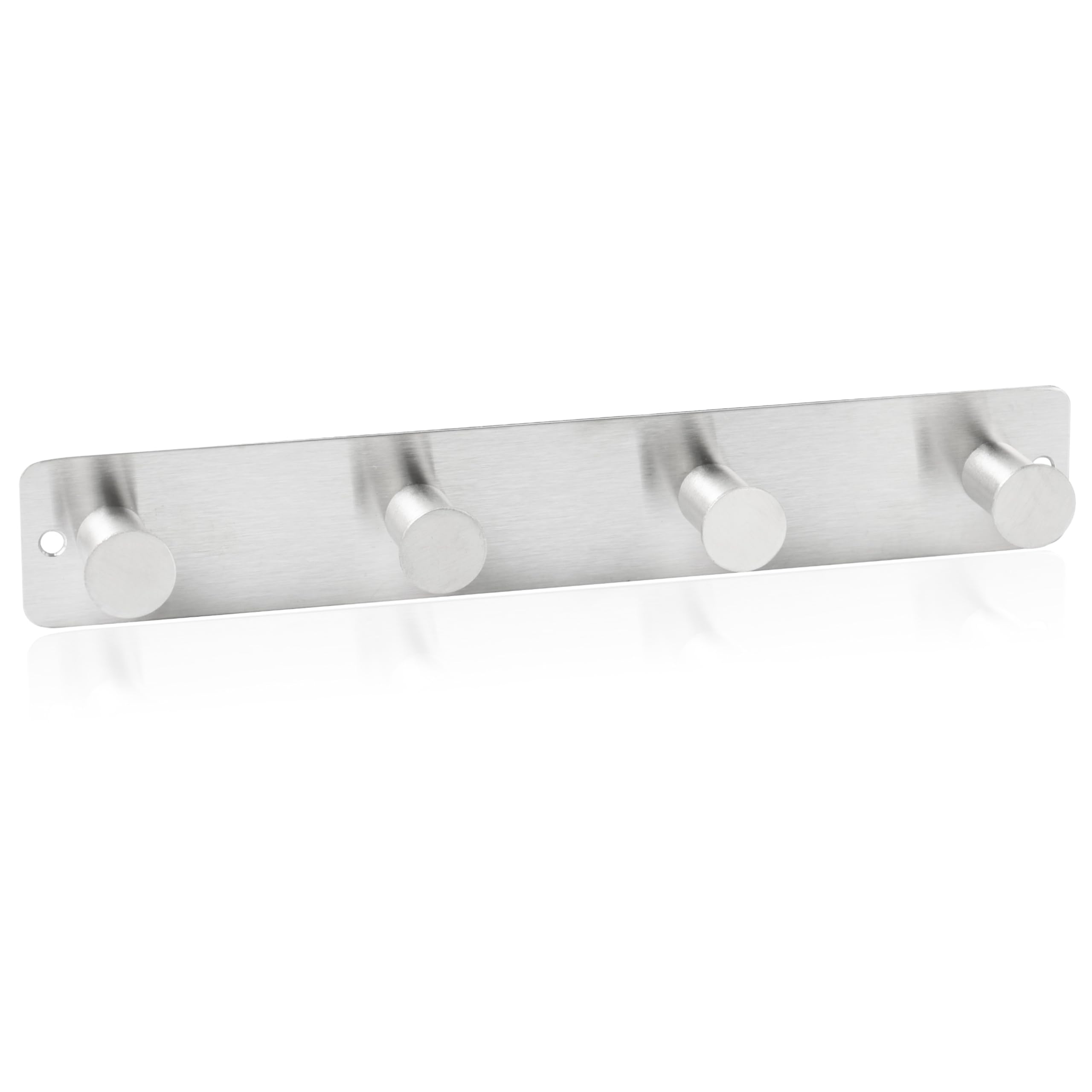 RICOO Patère Murale en Acier Inoxydable MH025S-4, Porte Manteau Élégant à 4 Crochets pour Entrée, Salle de Bain et Cuisi