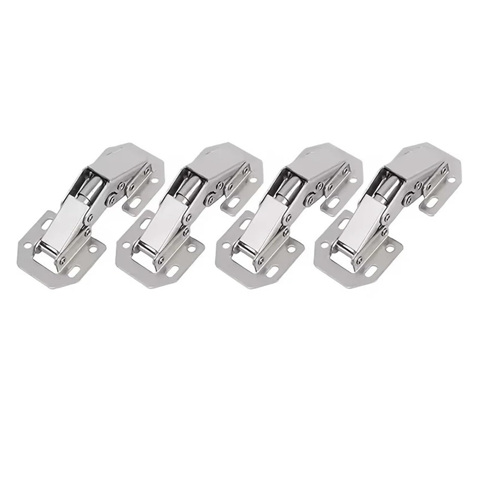 Iklaaqetbxps 4Pcs 4/6Pcs No-Drill 90 Degree Hydraulic Buffer Hinges For Cabinet Furniture(4Pcs)